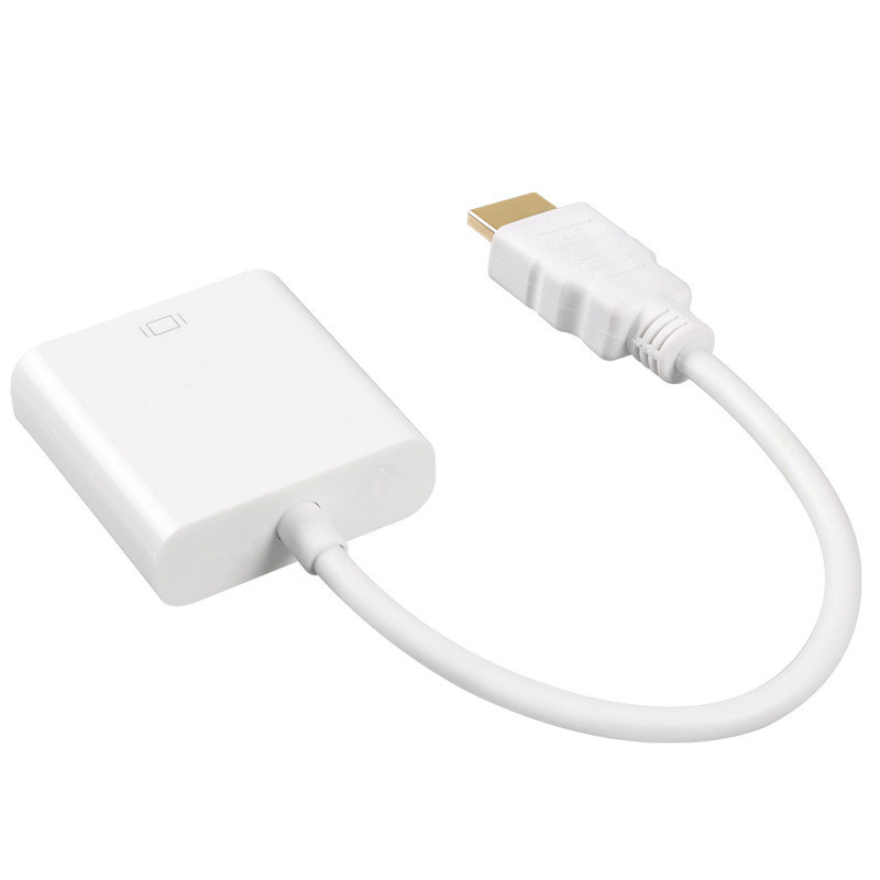 HDMI to VGA Converter Adapter Cable 1080P, White