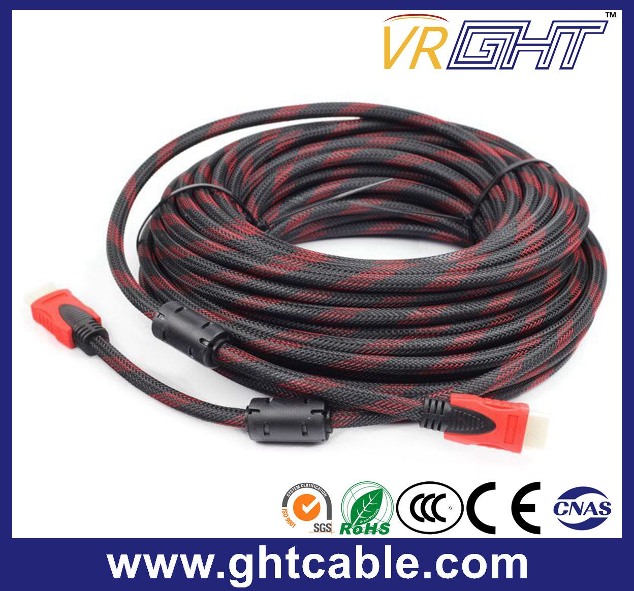 25m High Quality HDMI Cable with Nylon Braiding 1.4V (D001A)