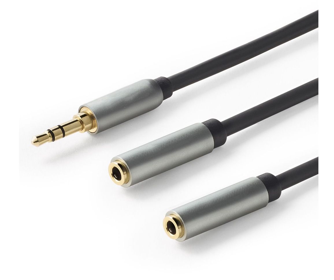 3.5mm One Divides Two Couple Audio Cable for iPhone/iPod/ iPad