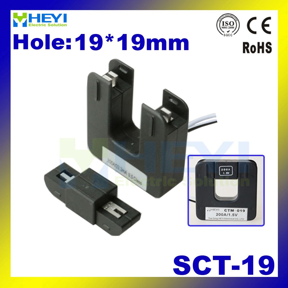 Sct-19 Output 0.333V (AC) or 0-500mA Split Core Current Transformer for Current Measurements