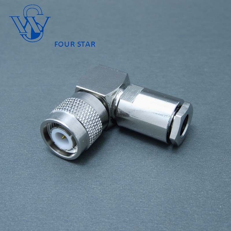 Male Plug 90 Degree Clamp TNC Connector for LMR240 Cable