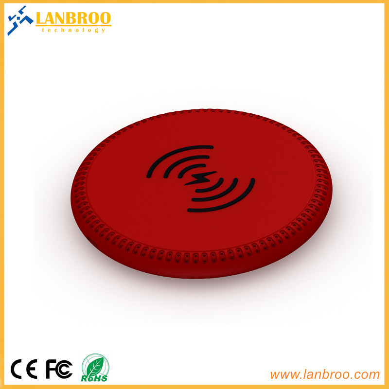 Rubber Smart Phone Wireless Charger Pad with Short-Circuit & Temperature Protection