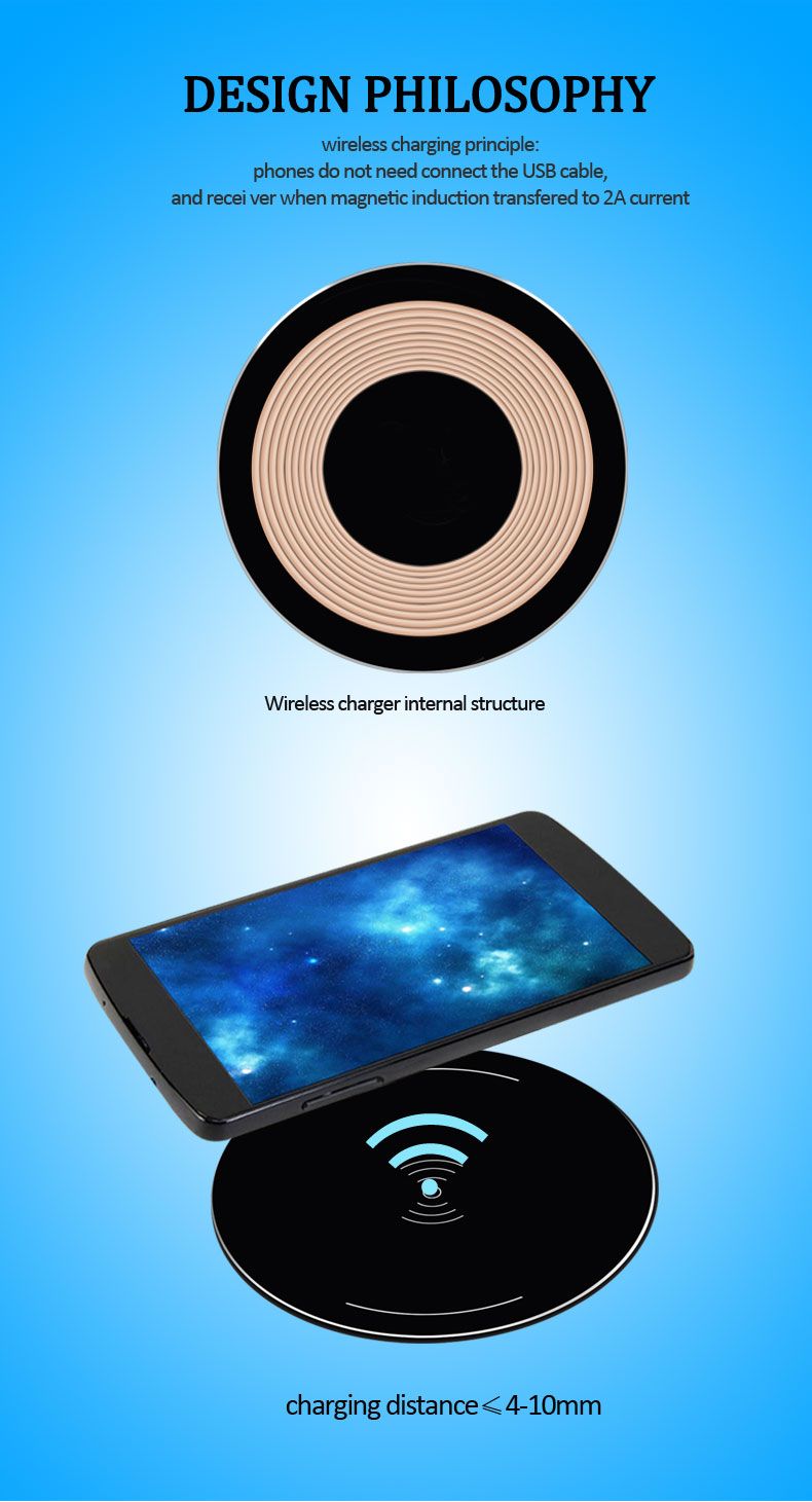 Qi Standard Folding Wireless Fast Charger for Galaxy S8 S7 iPhone 8/8 Plus and iPhone X