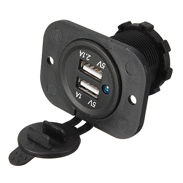 Dual USB Car Cigarette Lighter Socket Splitter Charger Power Adapter Outlet 12V
