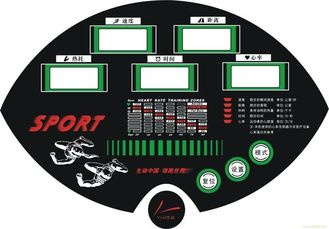 Electric Product Membrane Switch Keyboard Overlays with 3m Adhesive Dull Polish