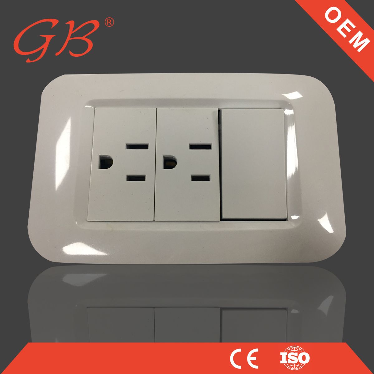 American Type One Gang Electrical Wall Switch Socket