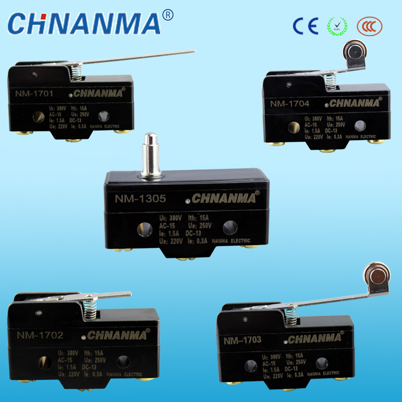 15A General Purpose Push Button Roller Lever Micro Switch