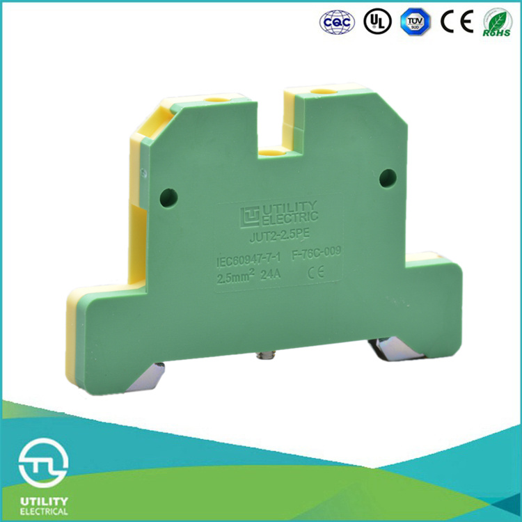 Utl Jut2-2.5 DIN Rail Ground Connecting Terminal Block