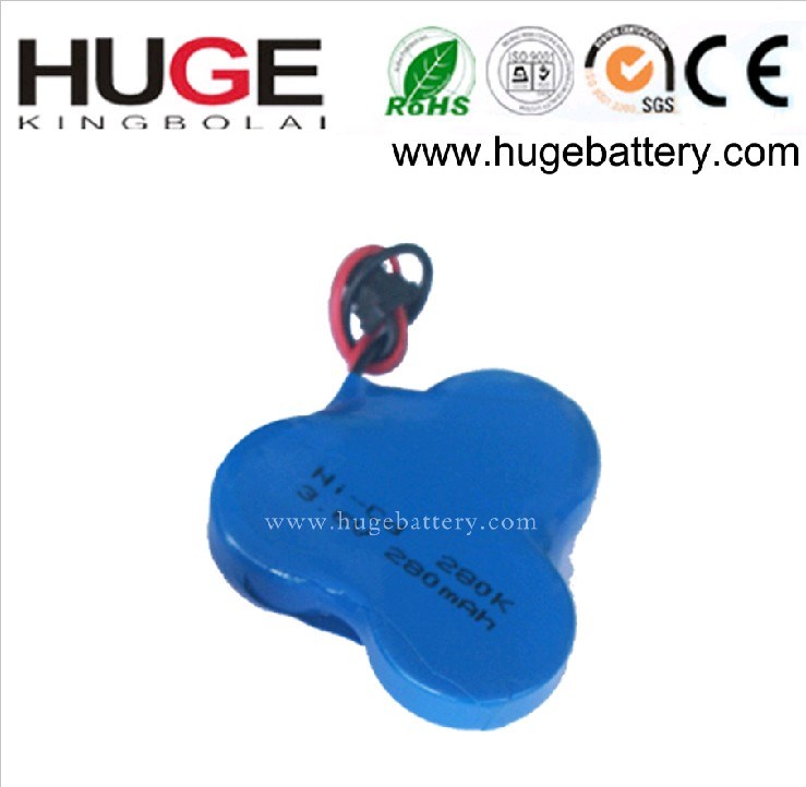 3.6V 280mAh NiCd (Nickel-Cadmium) Button Cell