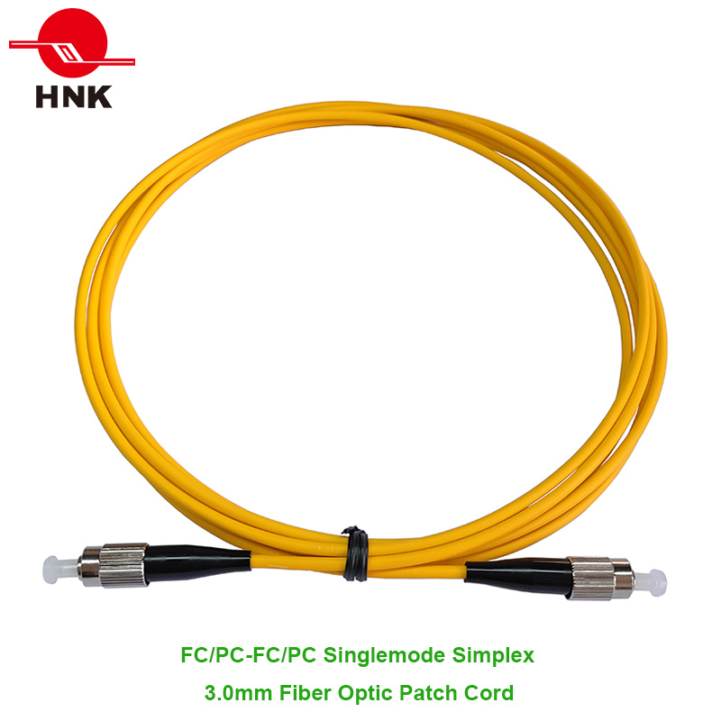 FC/PC to FC/PC Simplex Singlemode 3.0mm Fiber Optic Patch Cord