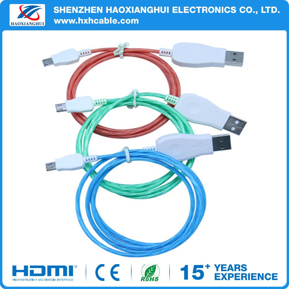 Hot Selling Mirco USB LED Cable for Mobile Phones