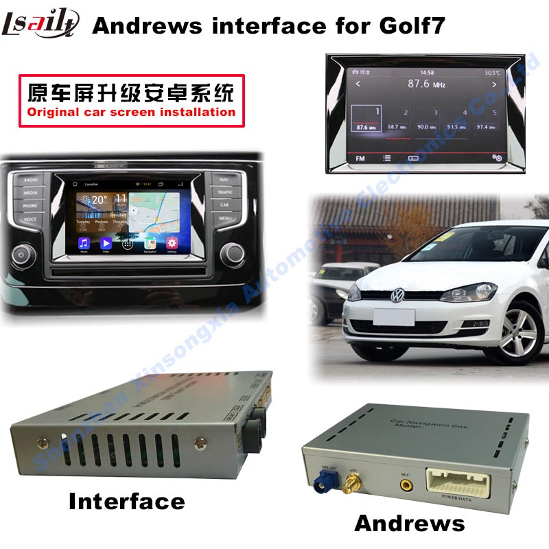 720p / 1080P Rearview System Android Navigation Video Interface Compatible with 2015 Volkswagen Passat, Nmc (Lamando) , Golf 7, Skoda