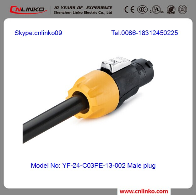 3pin Outdoor Powercon Plug and Socket Connector for LED Screen