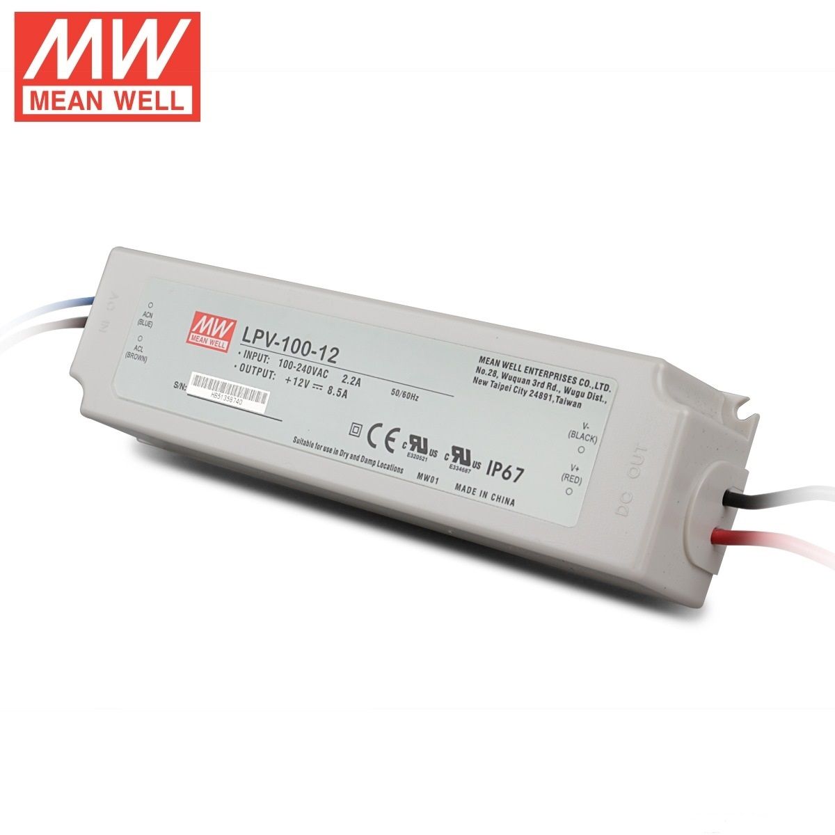 Lpv-100-12 LED Transformer 12V 100W AC to DC LED Power Supply