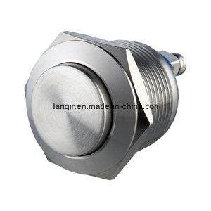 19mm Stainless Steel High Flat Head Screw Terminal Push Button Switch