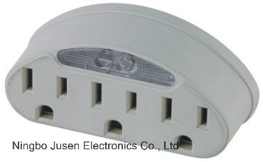 3 Outlet Adapter with Night Light