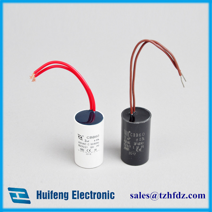 Cbb60 Motor Run Capacitor with Cable