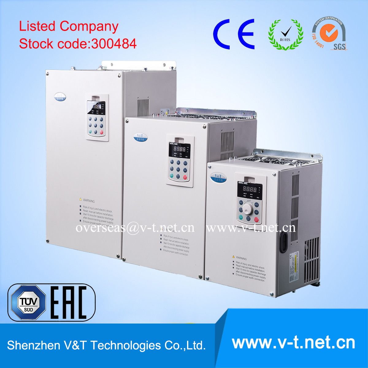 V&T V6-H 0.4 to 45kw ISO/Ce Certificated Inverter /Converter