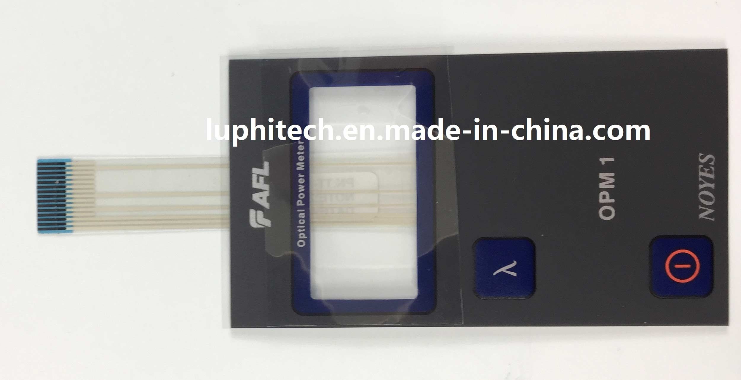 Transparent Window Enbossing Keys Silever Conductive Points Membrane Switch