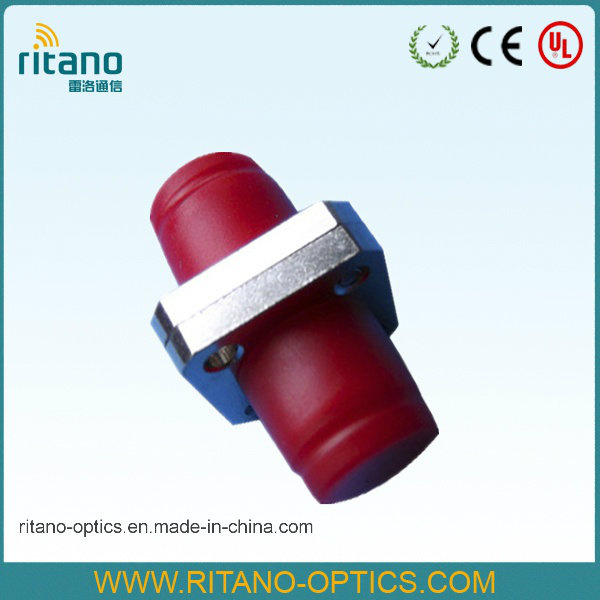 Fiber Optic FC Square Solid Metal Optical Cable Mating Sleeves Adapter with Lower Il 0.15dB