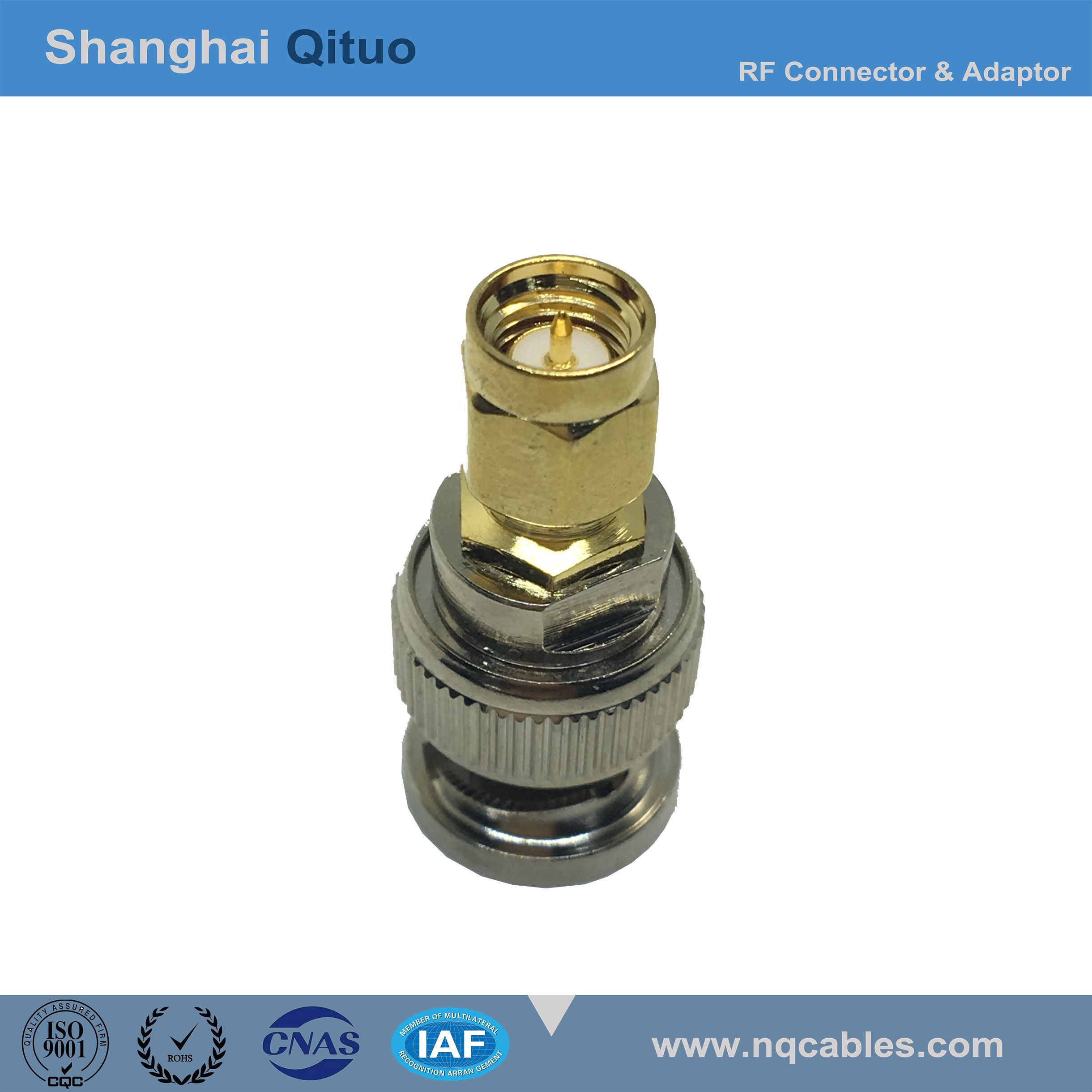 RF Connector Adaptor BNC Male Plug to SMA Male Plug