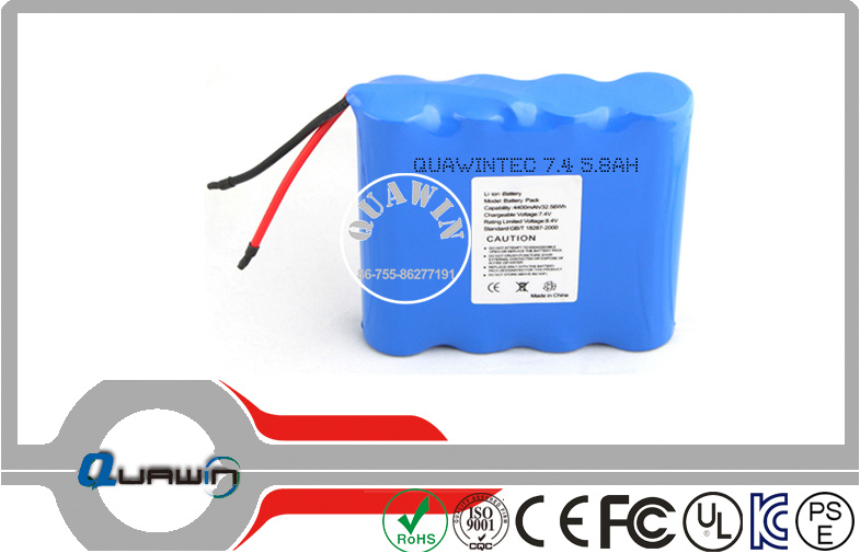 2s2p 7.4V 5800mAh Lithium Battery