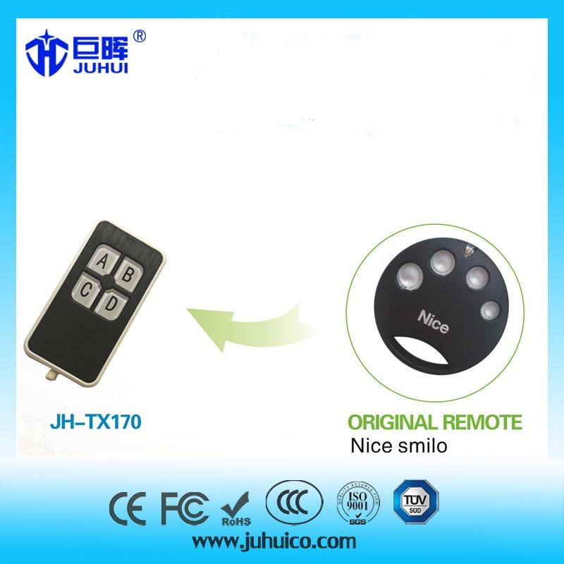 433.92MHz Rolling Code 4 Channel Nice Smilo /Nice Flor-S/Nice Compatible Remote Control