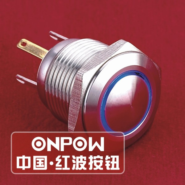 Onpow 16mm Push Button Switch (GQ16B-10E/JL/R/12V/S, CE, CCC, RoHS)