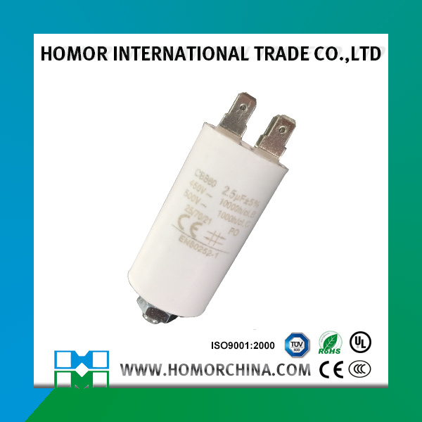 Cbb60 Series AC Motor Capacitor 2.5UF 450V