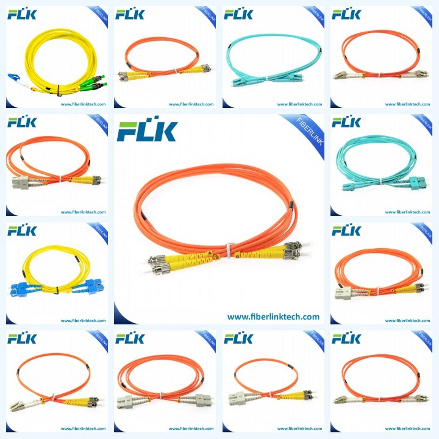 Sc/LC/FC/St/E2000/MTRJ/Mu PC/Upc/APC Singlemode Multimode Simplex Duplex Om3 Patch Cord Leads Cable Assembly Fiber Optic Patch Cord Jumper