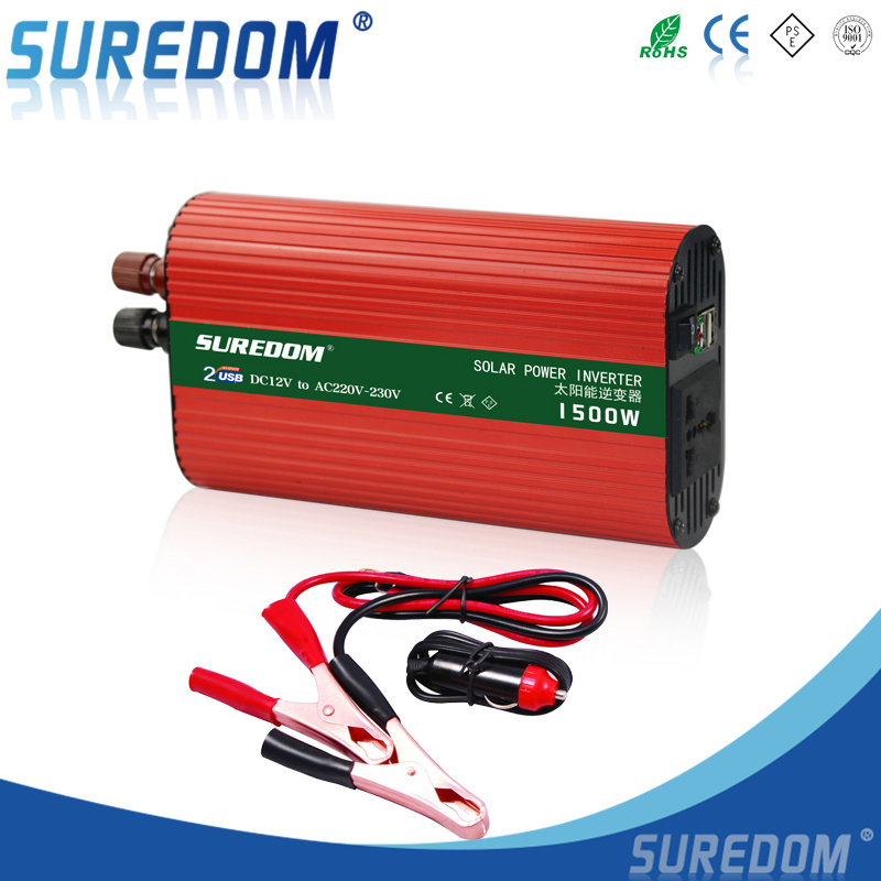 Inverter 12V 220V 1500W Power Inverter Modified Sine Wave DC to AC off Inverter with Car Charger High Frequency Inverter