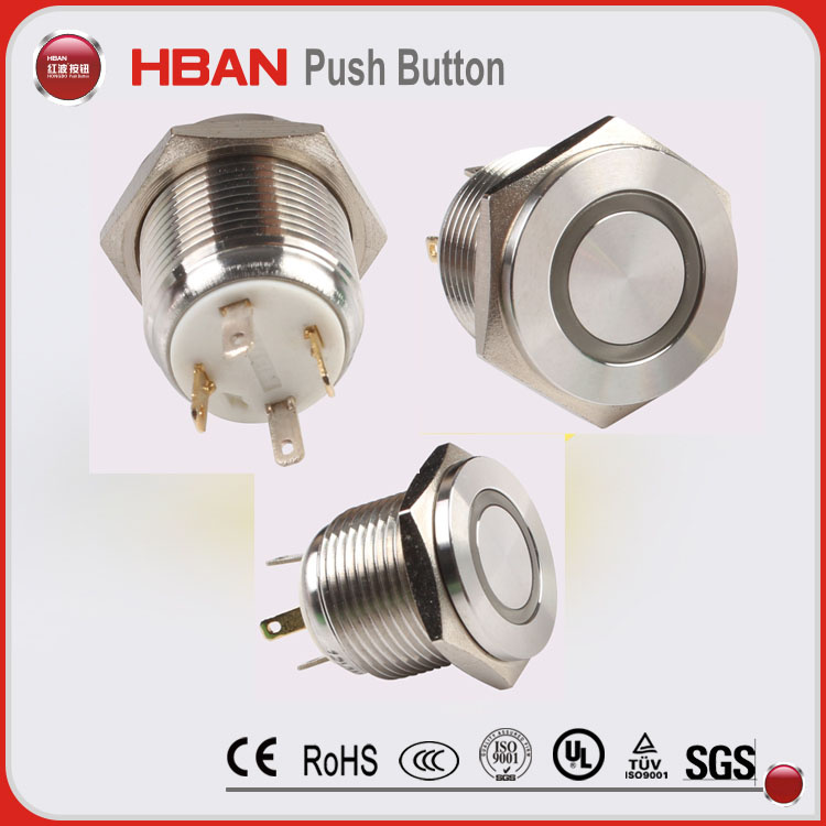16mm Hyper Flat Circle Light Push Button Switch