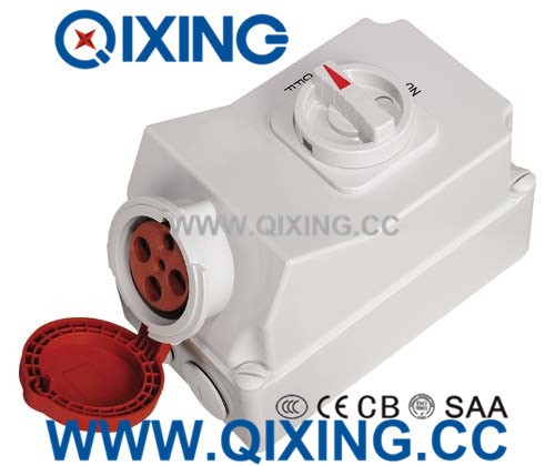 IP44 16A 4p Red Electric Switch Socket Machine