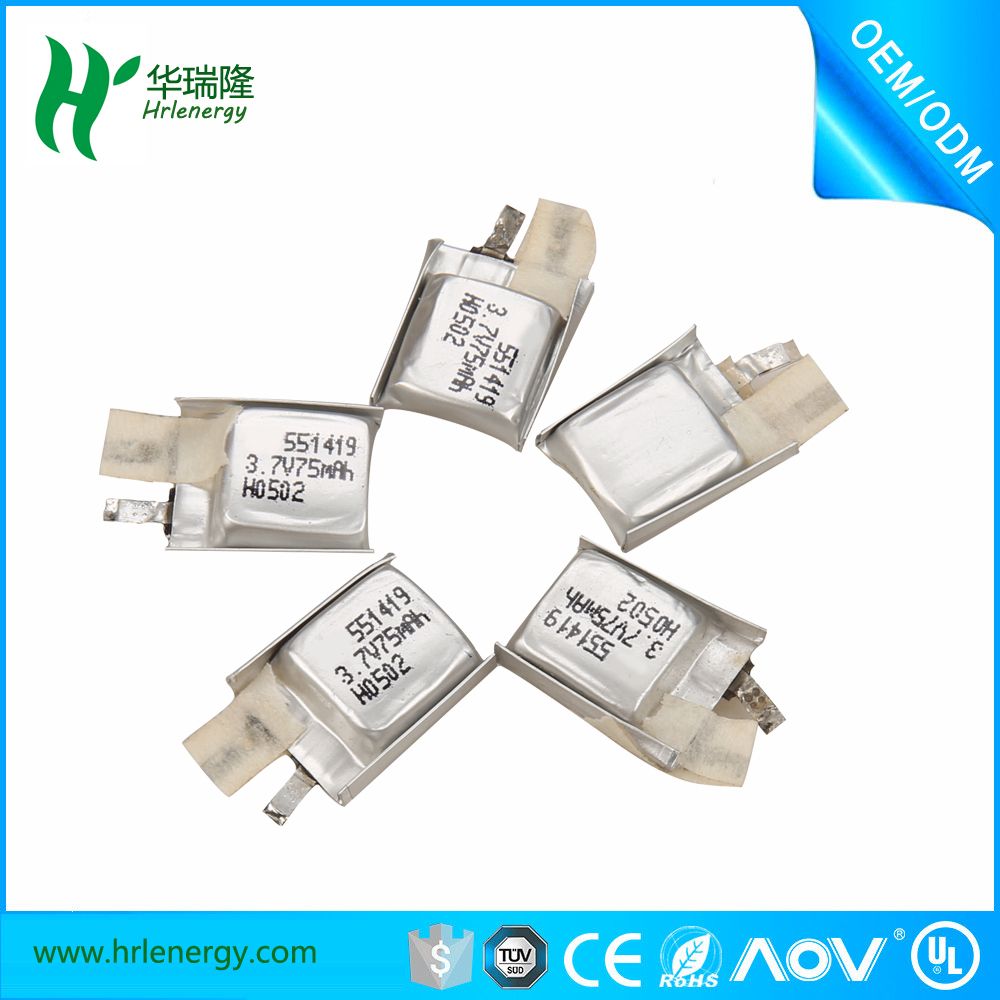 Small Size 551419 3.7V Lithium Polymer Battery 200mAh