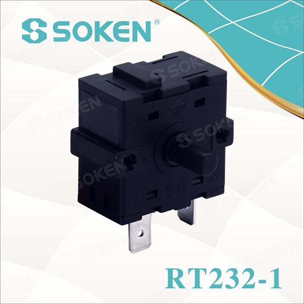 Soken 4 Position Rotary Switch for Oven Rt232-1