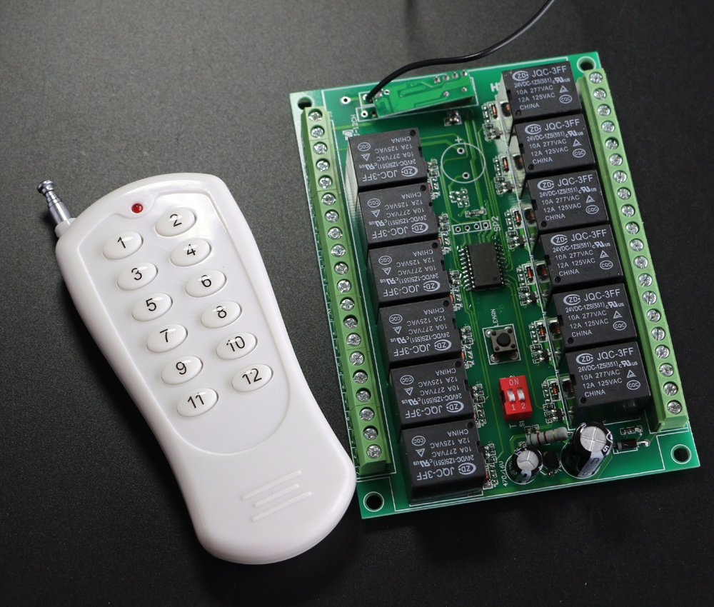 Zd 12V/24V DC 12 Channels Wireless Receiver 433MHz