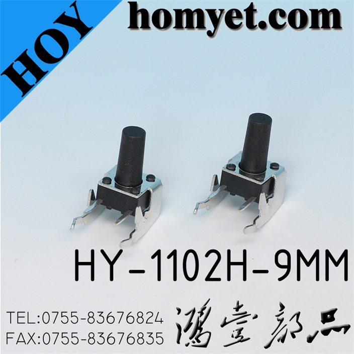 6*6*9mm Side DIP Tact Switch (HY-1102H-9mm) with Lengthen Handle