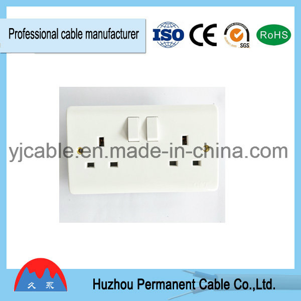 Uganda/Africa Useful Wall 3pin 13AMP Inlet White Power UK Standard Universal Single Socket with Neon