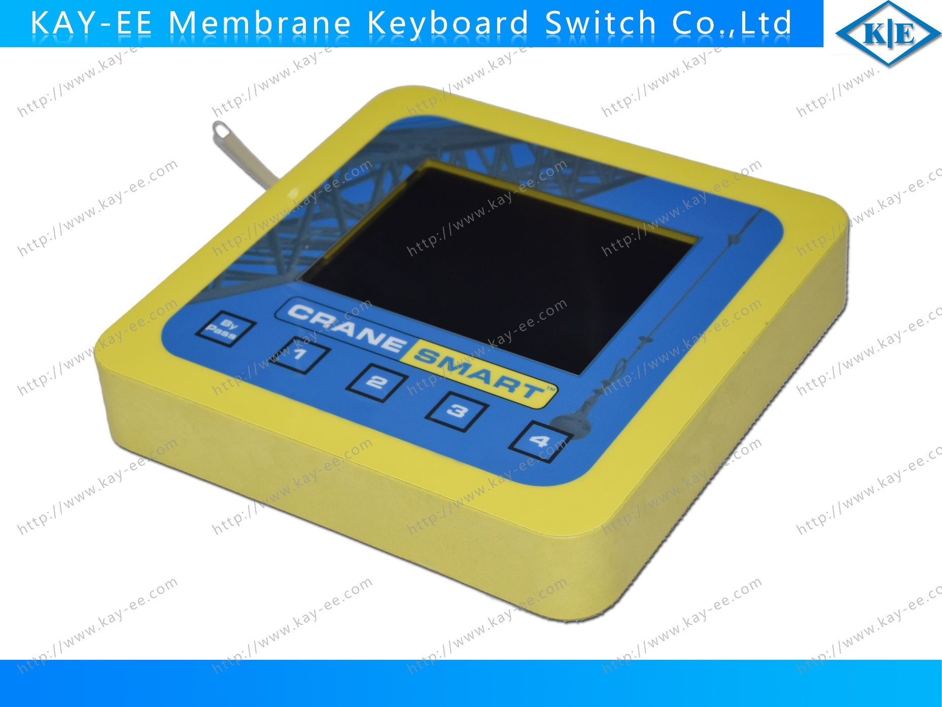 Waterproof ESD LCD Membrane Keypad with Stainless Steel Panel