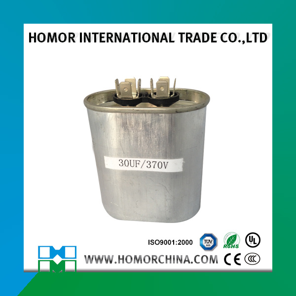 Oval Type and Round Type Cbb65 450V AC Motor Running Air Conditioner Aluminum Case Capacitor