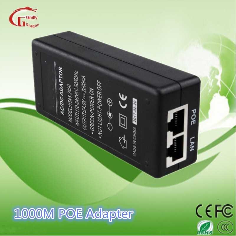Universal Desktop 24W 12V 2A Poe Power Adapter