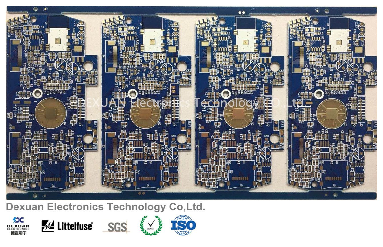 Multilayer Printed Circuit Board PCB with Blue Solder Mask and Immersion Gold