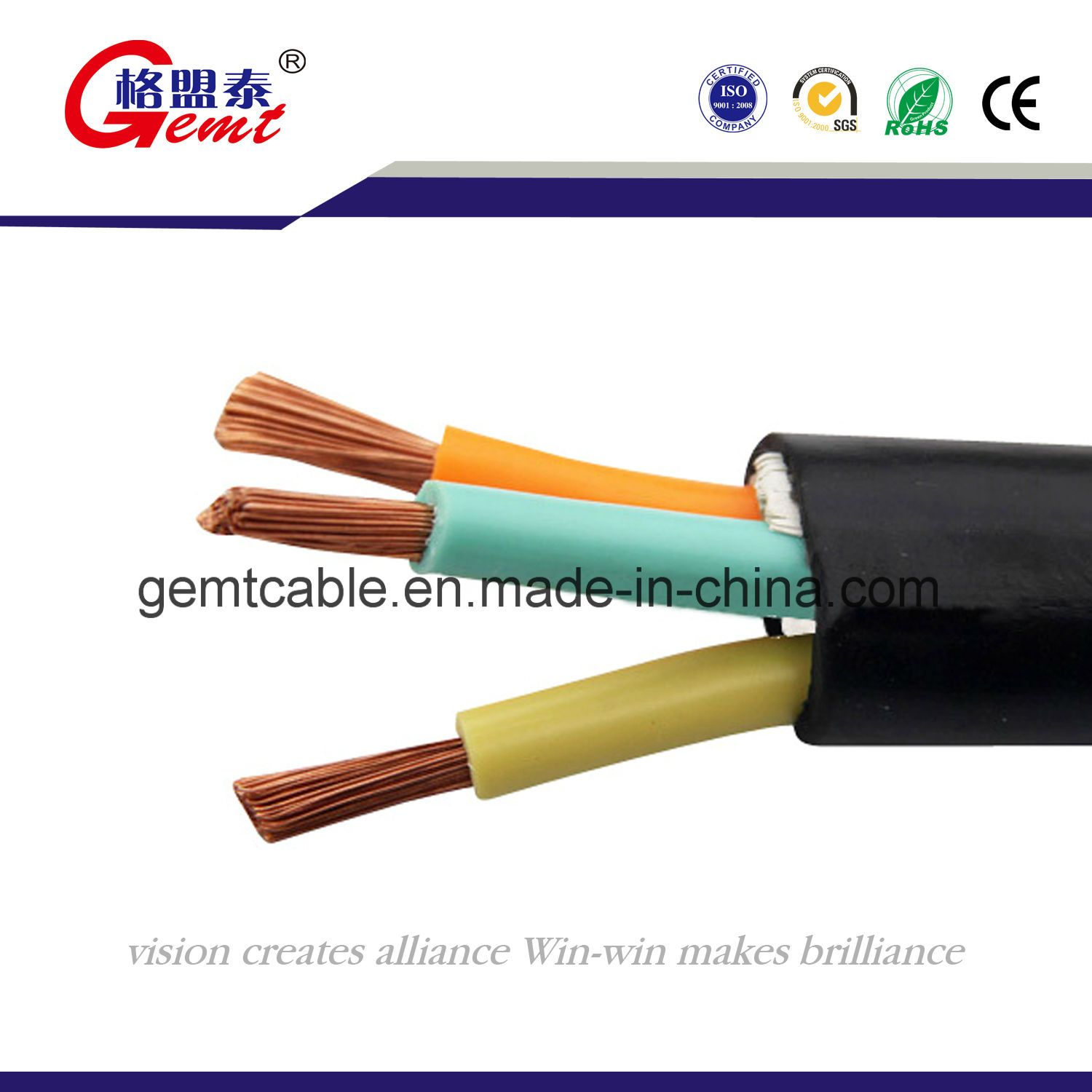 Hot Sale Standard Flat Submersible Pump Cable