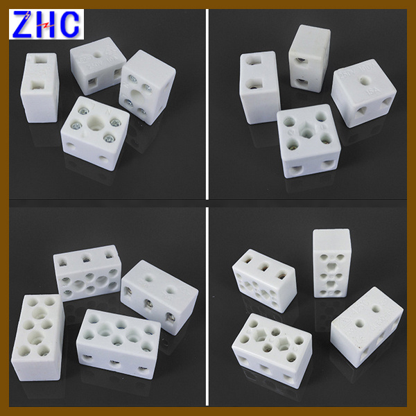 10A 15A 2 Pin 3 Pin Electrical Ceramic Terminal Block