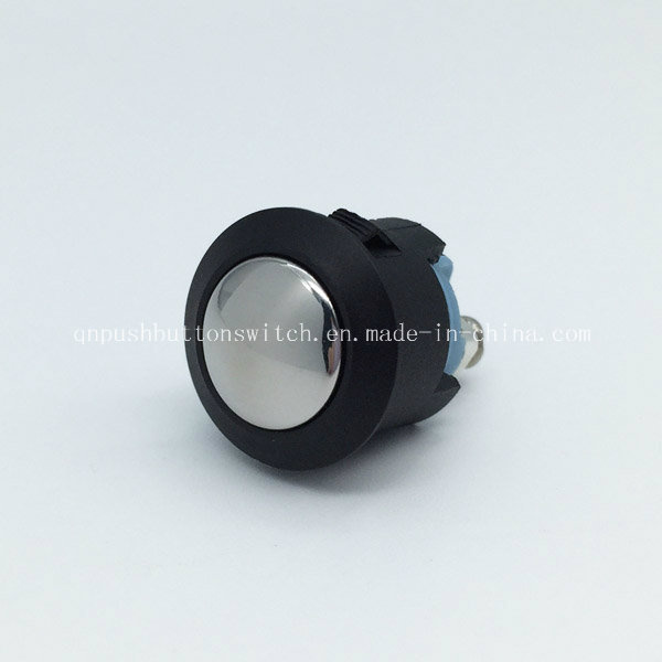 16mm Plastic Black Body Stainless Button Push Button Switch