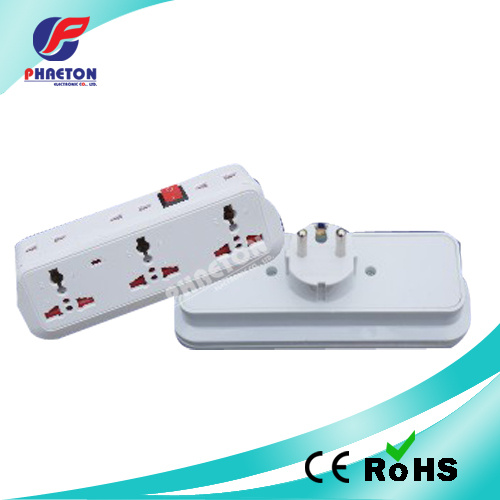 3way AC/DC Europe Power Socket Adaptor Plug