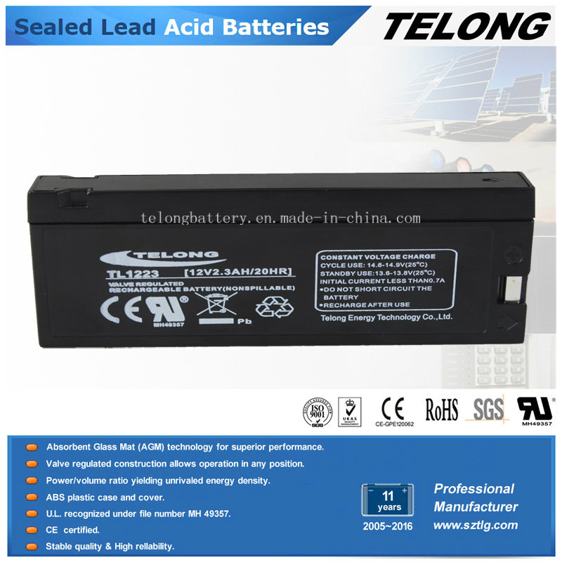 12V2.3ah AGM VRLA UPS Battery with Ce UL SDS Certificate