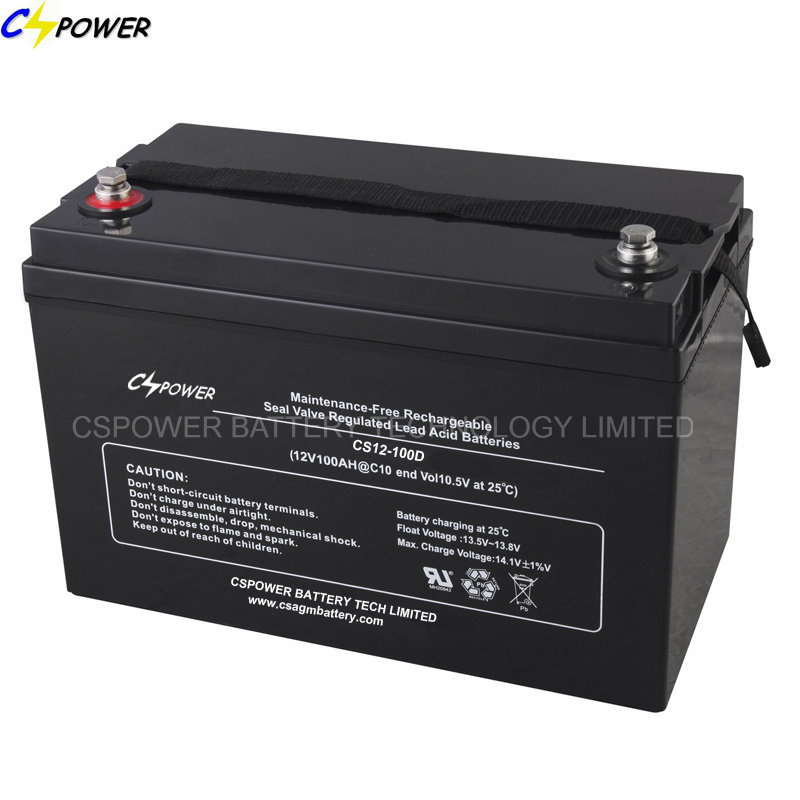 Rechargeable AGM VRLA Battery 12V 100ah for Solar Backup CS12-100d