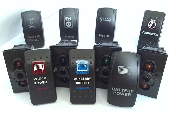Sealed Rocker Switch with LED Light Waterproof Rocker Switch