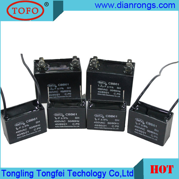 Cbb61 Capacitor 250VAC Fan Capacitors Sh Capacitor